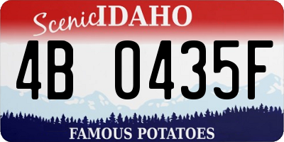 ID license plate 4B0435F