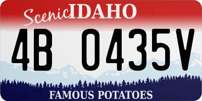 ID license plate 4B0435V
