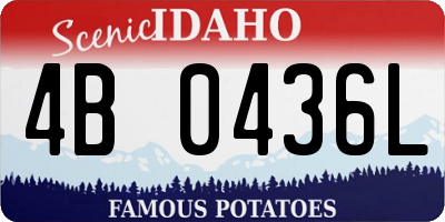 ID license plate 4B0436L