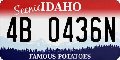 ID license plate 4B0436N