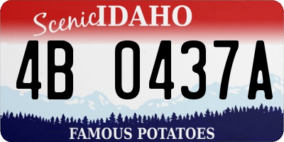 ID license plate 4B0437A