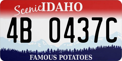 ID license plate 4B0437C