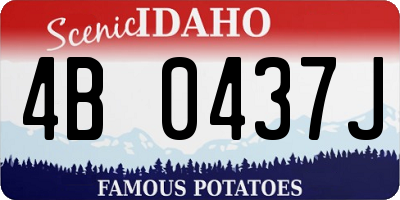 ID license plate 4B0437J