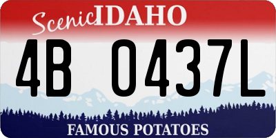 ID license plate 4B0437L