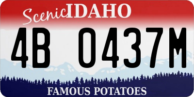 ID license plate 4B0437M