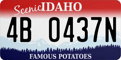ID license plate 4B0437N