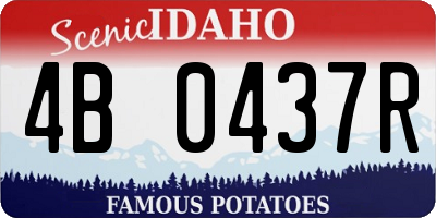 ID license plate 4B0437R