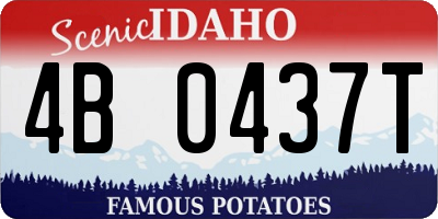 ID license plate 4B0437T