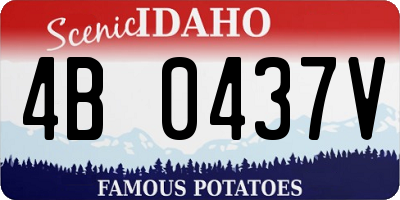 ID license plate 4B0437V
