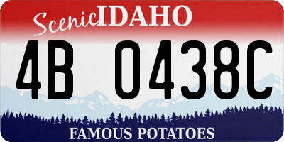ID license plate 4B0438C