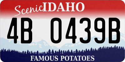 ID license plate 4B0439B