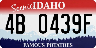 ID license plate 4B0439F