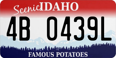 ID license plate 4B0439L
