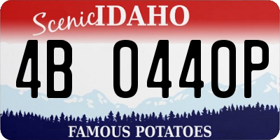 ID license plate 4B0440P