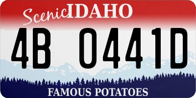 ID license plate 4B0441D
