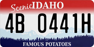 ID license plate 4B0441H
