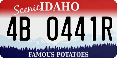 ID license plate 4B0441R