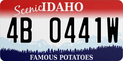 ID license plate 4B0441W