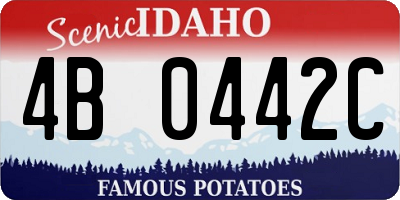ID license plate 4B0442C