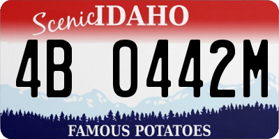 ID license plate 4B0442M