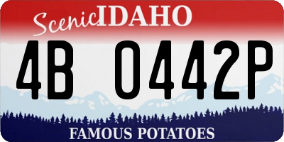 ID license plate 4B0442P