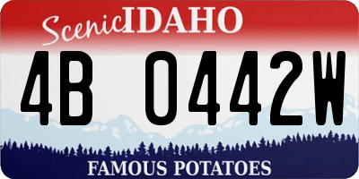 ID license plate 4B0442W