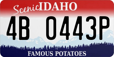 ID license plate 4B0443P