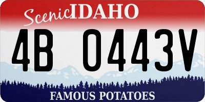 ID license plate 4B0443V