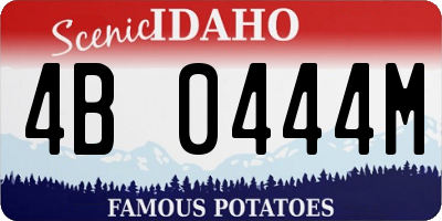 ID license plate 4B0444M