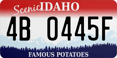 ID license plate 4B0445F