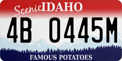 ID license plate 4B0445M