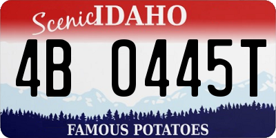 ID license plate 4B0445T