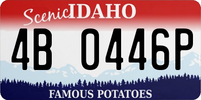 ID license plate 4B0446P