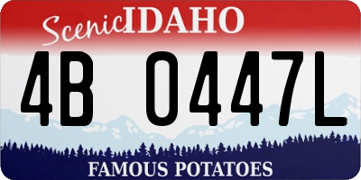 ID license plate 4B0447L