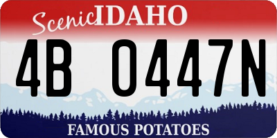 ID license plate 4B0447N