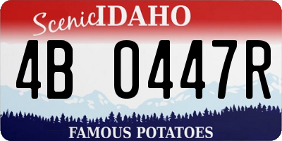 ID license plate 4B0447R