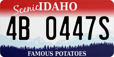 ID license plate 4B0447S