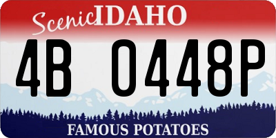 ID license plate 4B0448P