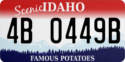 ID license plate 4B0449B