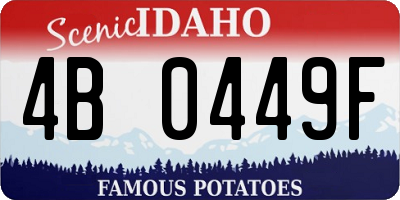 ID license plate 4B0449F