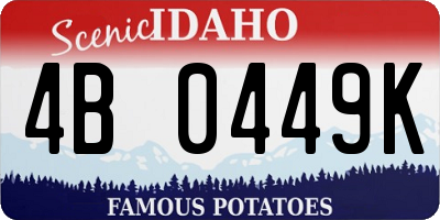 ID license plate 4B0449K