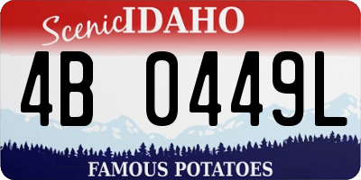 ID license plate 4B0449L