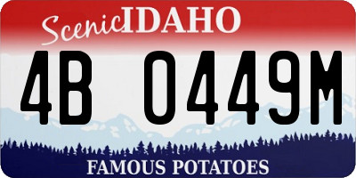 ID license plate 4B0449M