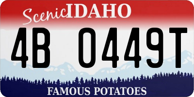 ID license plate 4B0449T