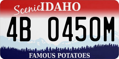 ID license plate 4B0450M