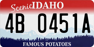 ID license plate 4B0451A