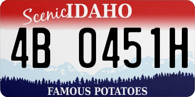ID license plate 4B0451H