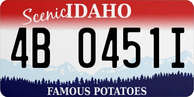 ID license plate 4B0451I