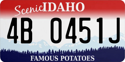 ID license plate 4B0451J