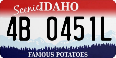 ID license plate 4B0451L